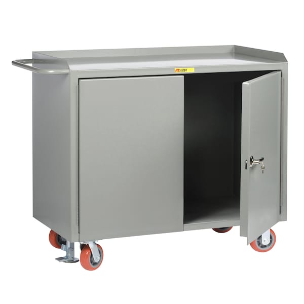 Little Giant Mobile Bench Cabinets, 36"W, 2 Locking Doors, Powder Coated Steel MB-2D-2436-FL - main